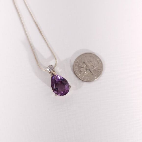 Amethyst Pendant Necklace Pre-Loved - Picture 9 of 10